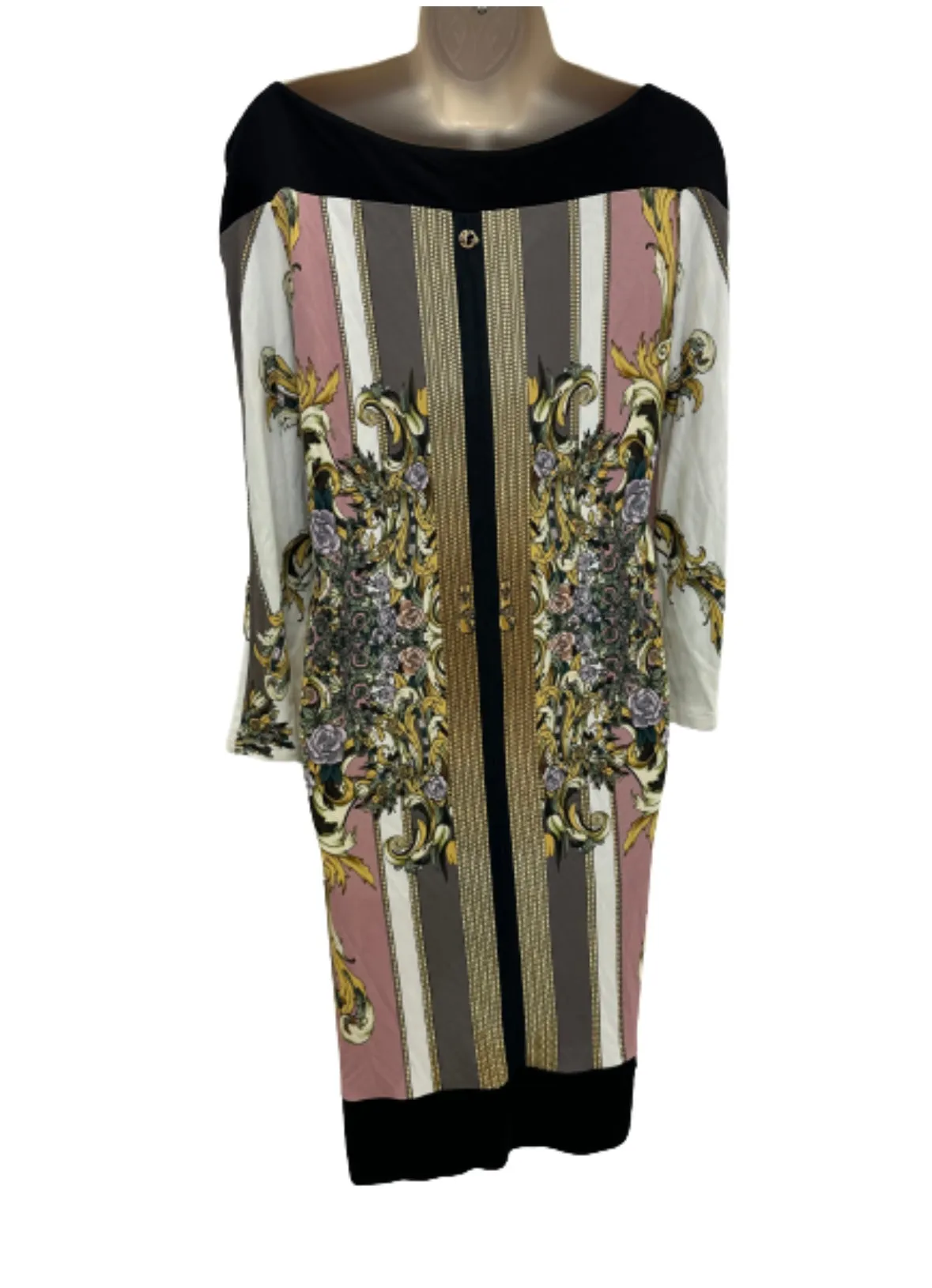 Versace Collection Daphne Baroque Printed Dress Size 42 / UK 10