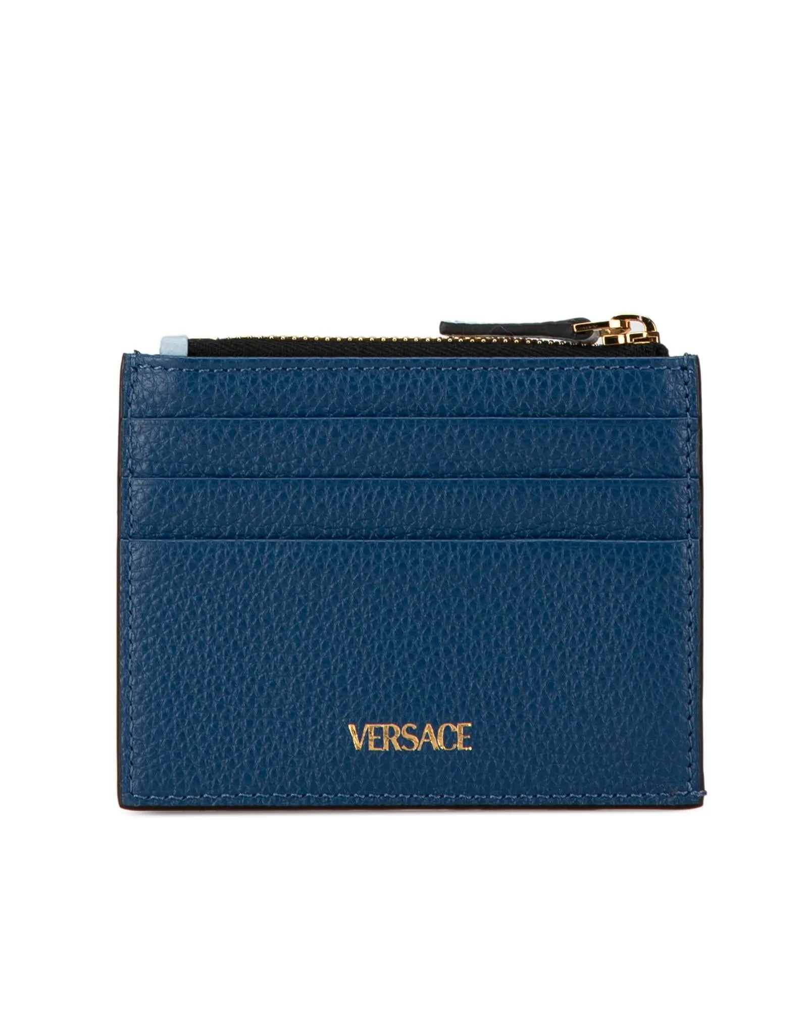 Versace Greca Card Holder in Blue