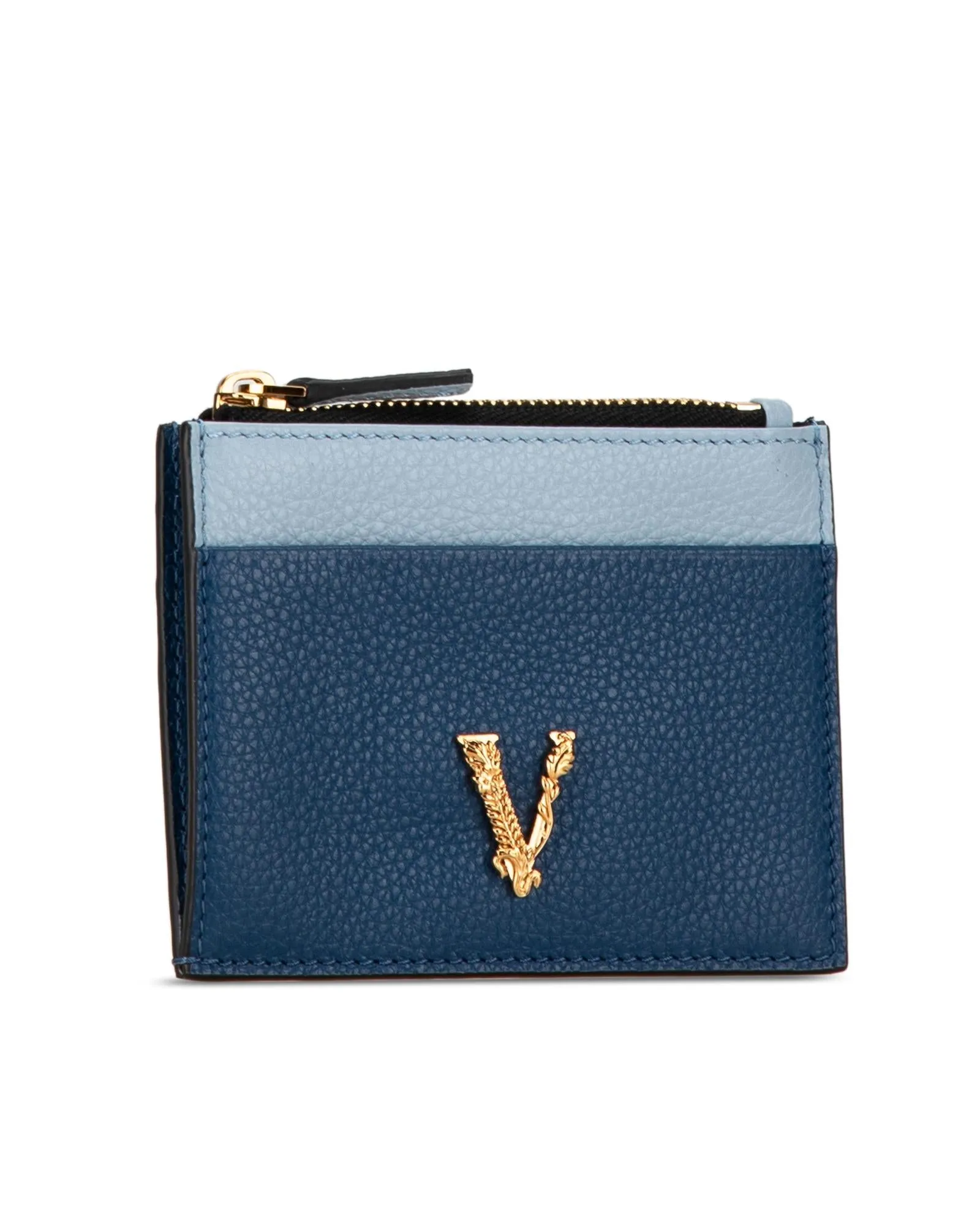 Versace Greca Card Holder in Blue