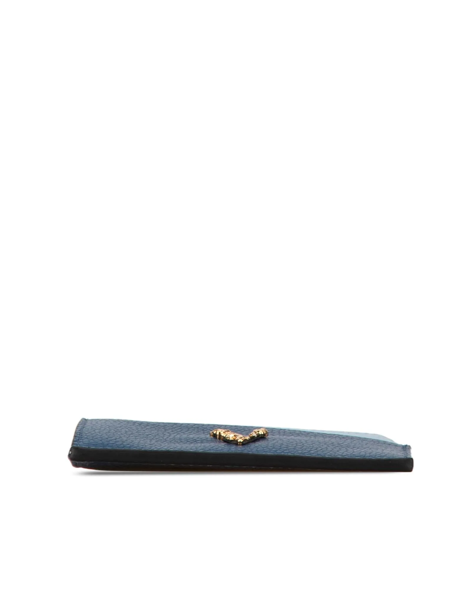 Versace Greca Card Holder in Blue