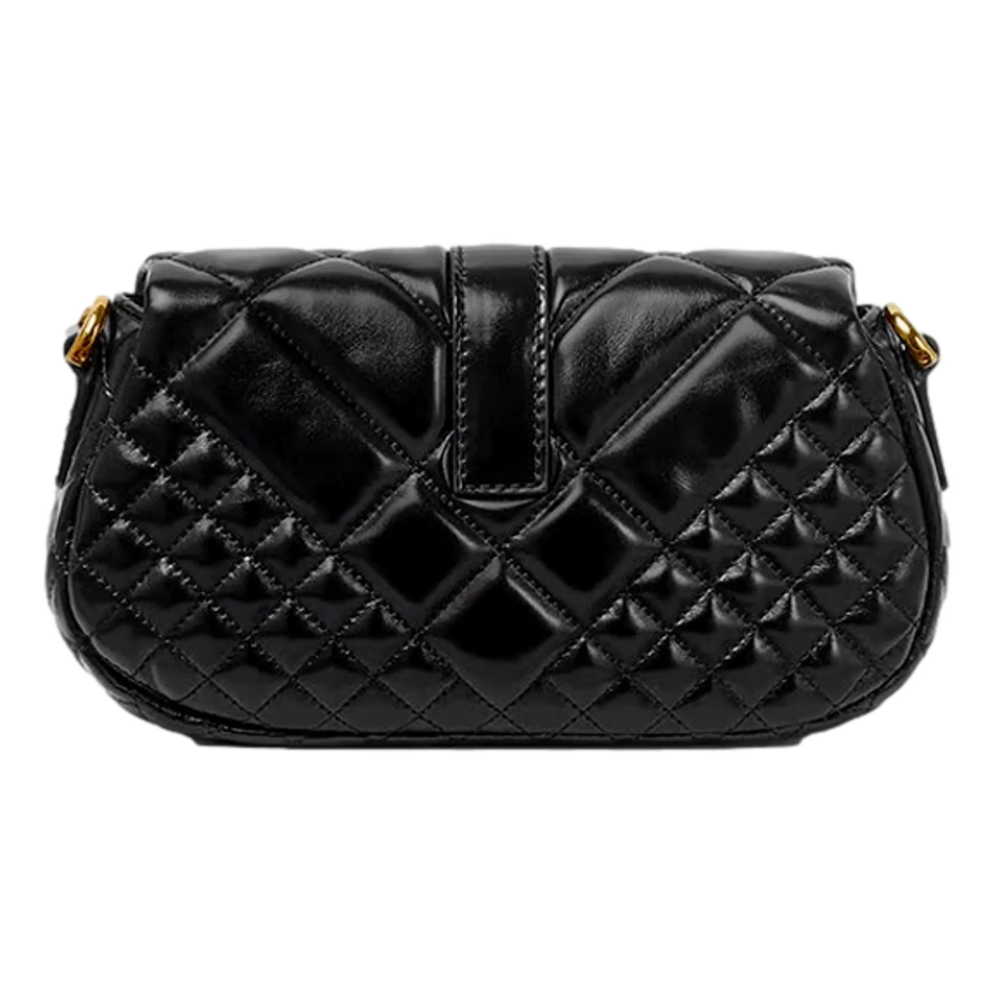 Versace Greca Goddess Black Quilted Leather Mini Bag