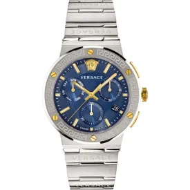 Versace Greca Logo CHR Men's Blue Watch VEZ900221