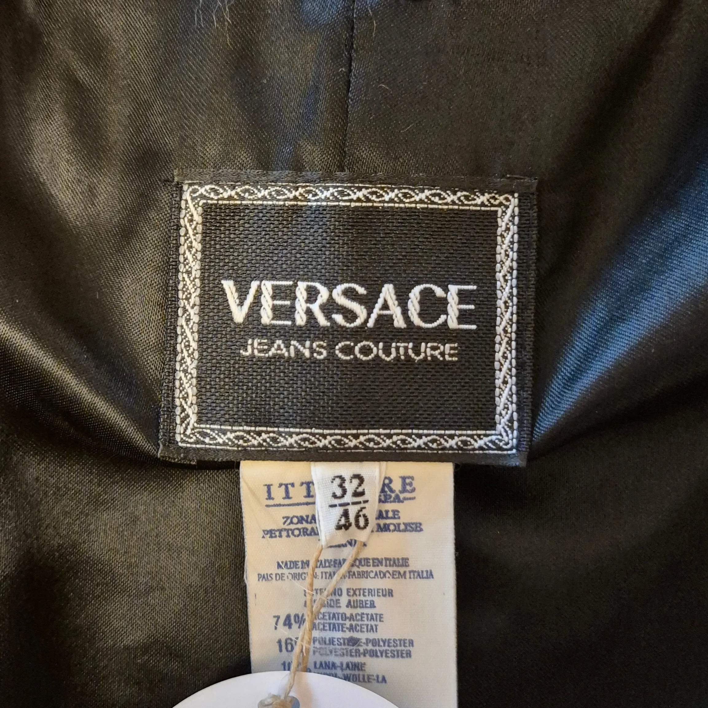 Versace Jeans couture | Giacca corta pied de poule macro