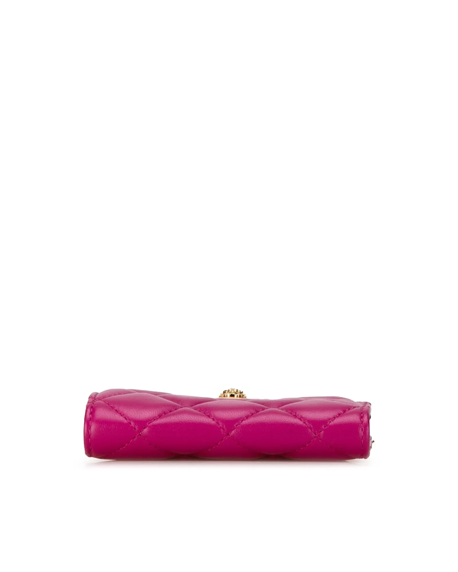 Versace La Greca Quilted Leather Wallet - Pink