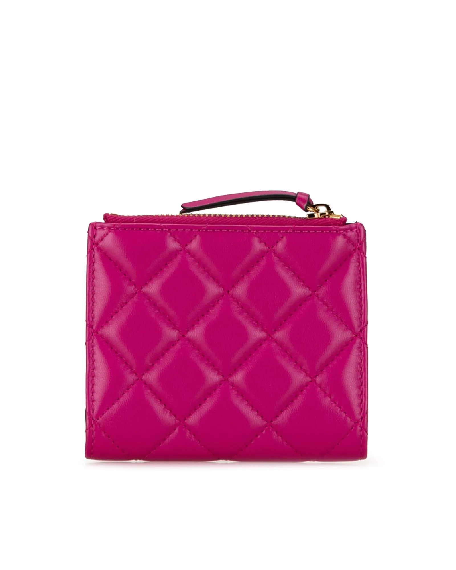 Versace La Greca Quilted Leather Wallet - Pink