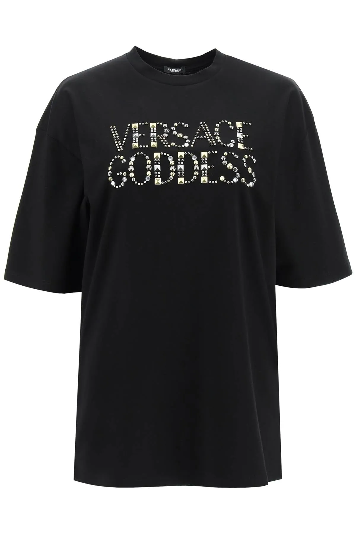 Versace versace goddess t-shirt with studs