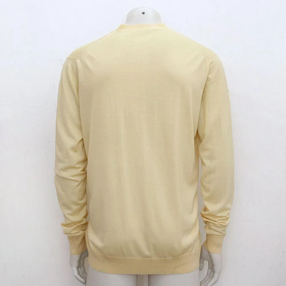 Yellow Wool Cardigan Jumper Knitwear Top